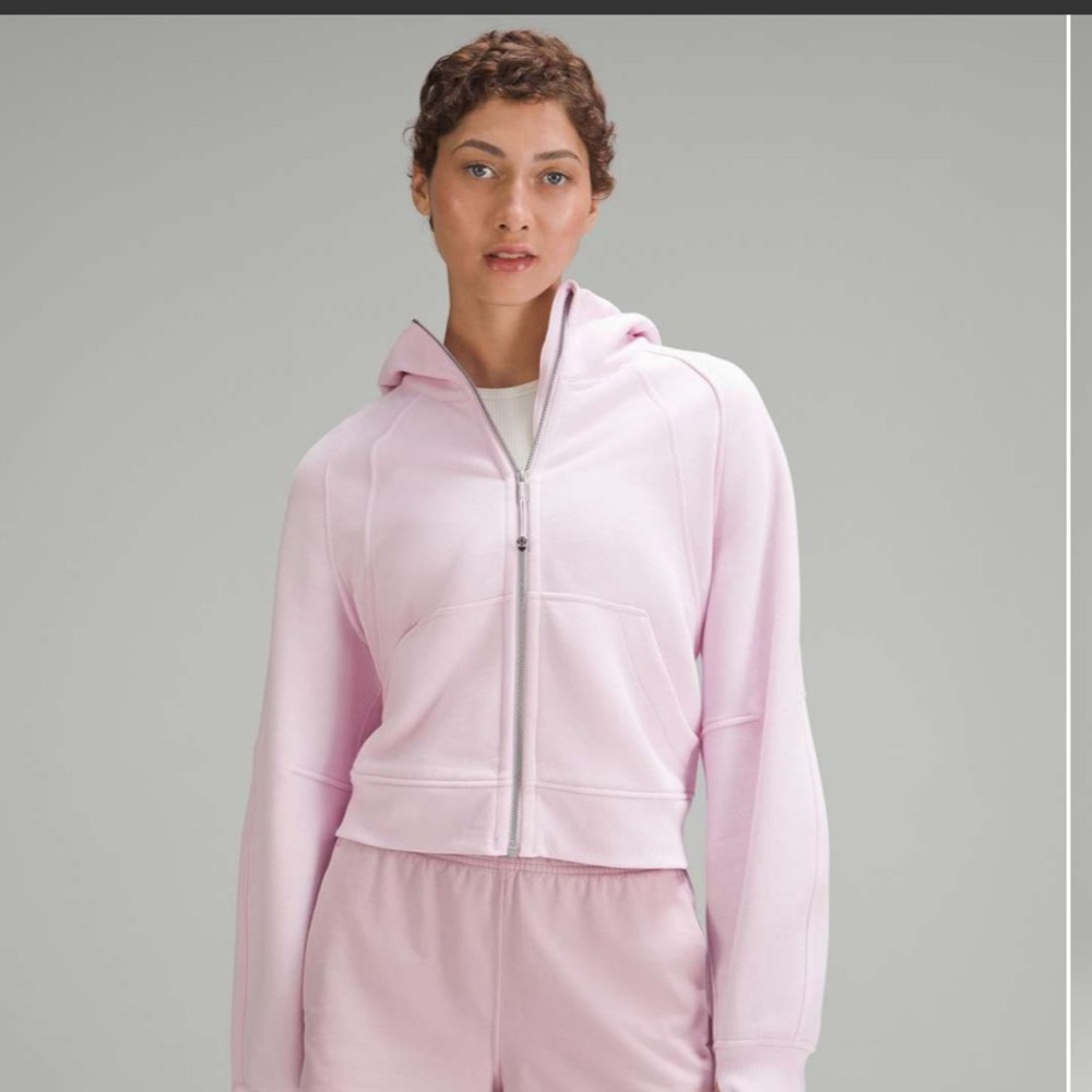 Lululemon oversized scuba full zip hoodie sweatshirt. Meadowsweet pink.